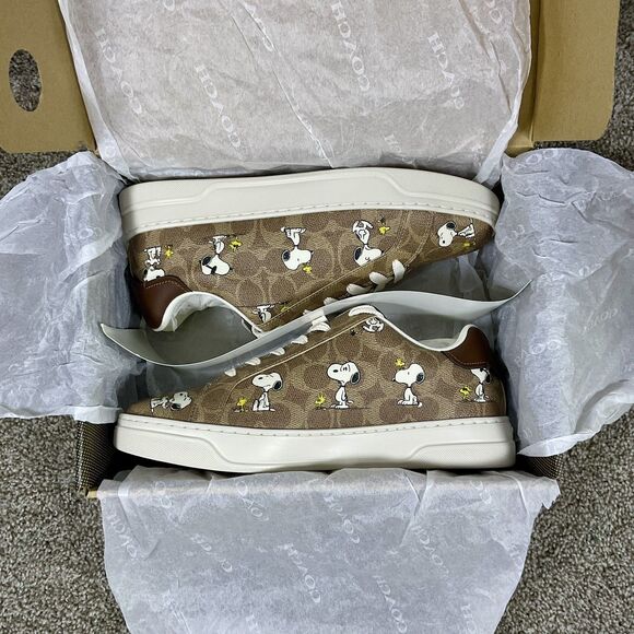 NWT Coach X Peanuts Mens Sneaker In Signature Canvas With Snoopy Woodstock CBZ76 main image 4